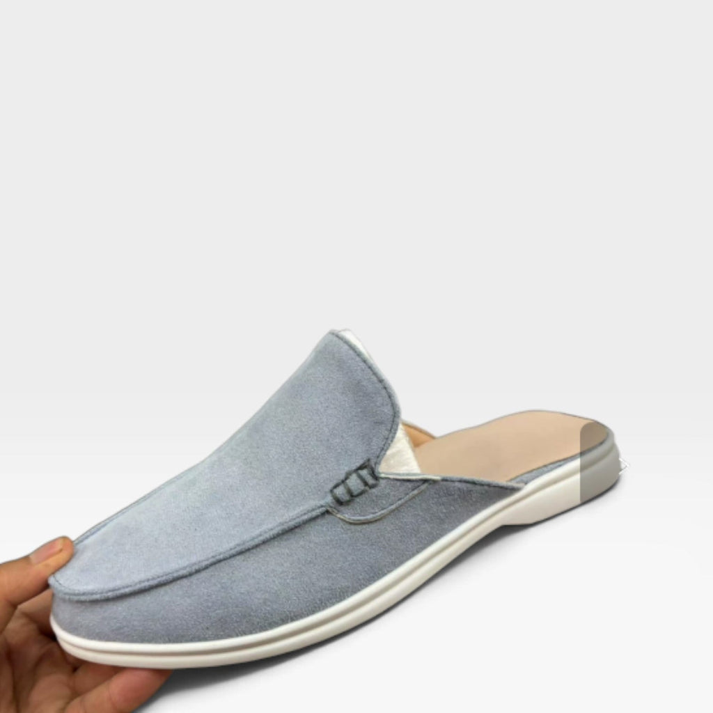 Men's Suede Slip on Mules Loafers with Moccasin Toe and Padded Footbed - Image 16