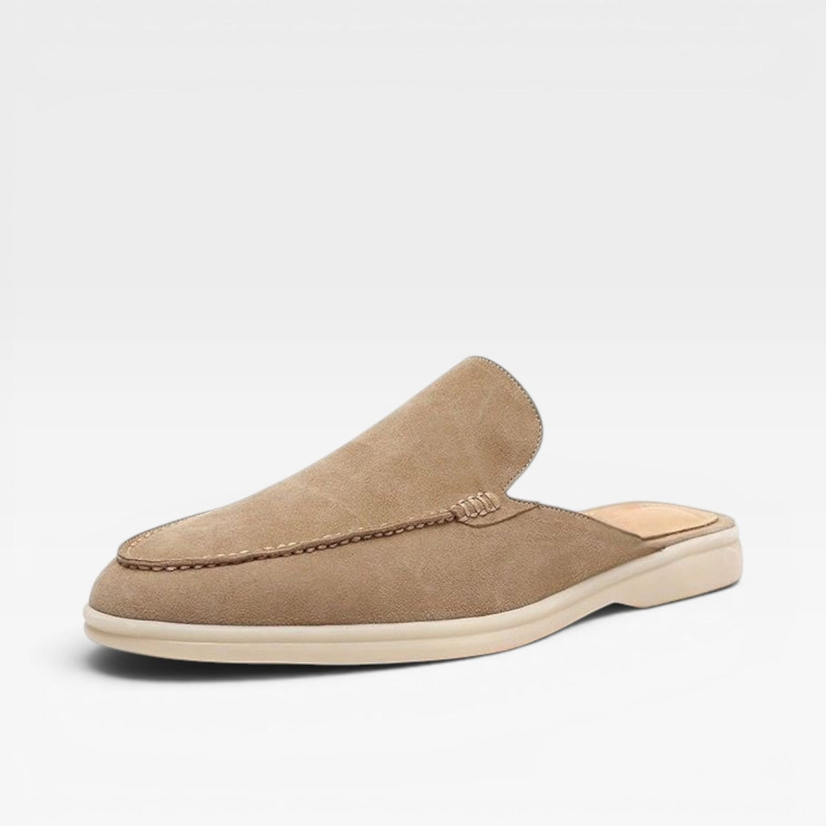 Men's Suede Slip on Mules Loafers with Moccasin Toe and Padded Footbed - Image 2