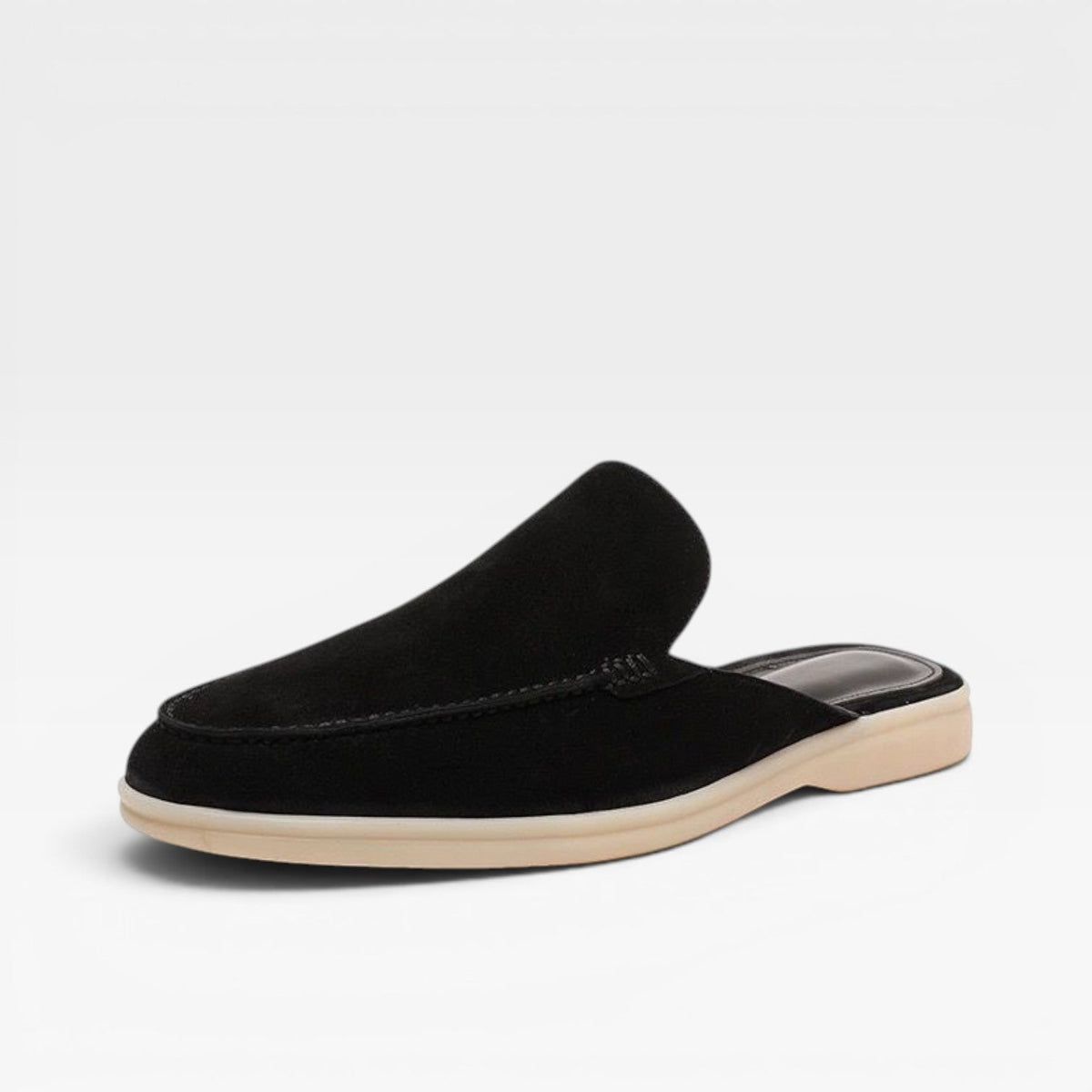 Men's Suede Slip on Mules Loafers with Moccasin Toe and Padded Footbed - Image 4