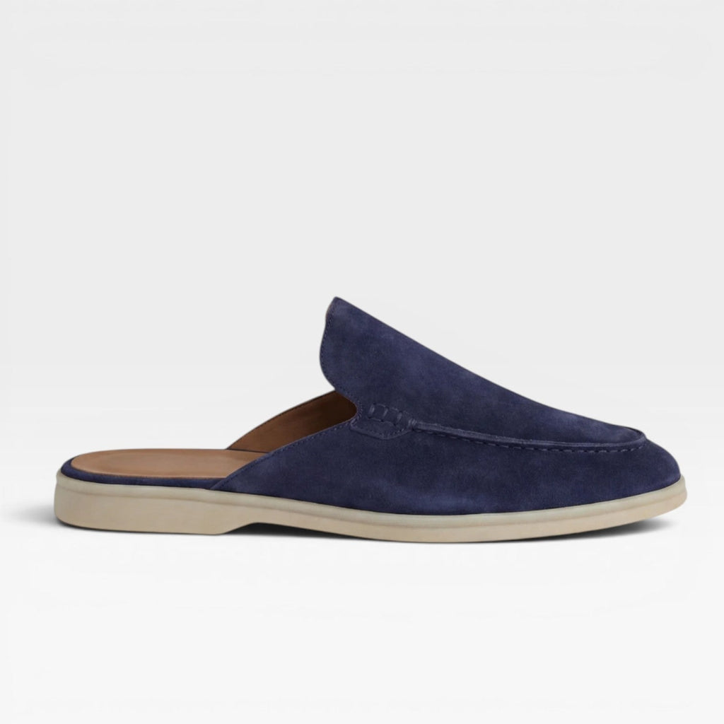 Men's Suede Slip on Mules Loafers with Moccasin Toe and Padded Footbed - Image 8
