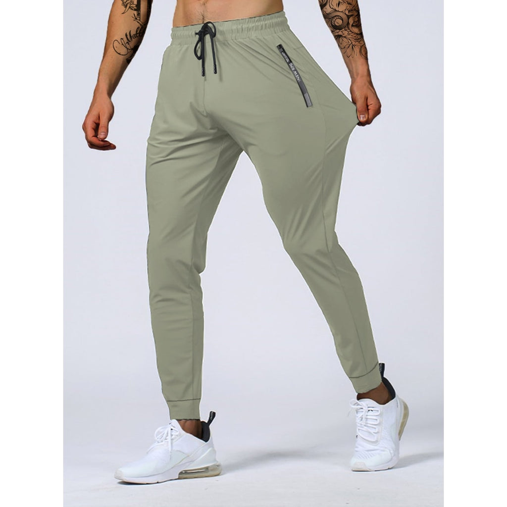 Men's Sweatpants Athletic Joggers with Zippered Pockets and Stretch - Image 2