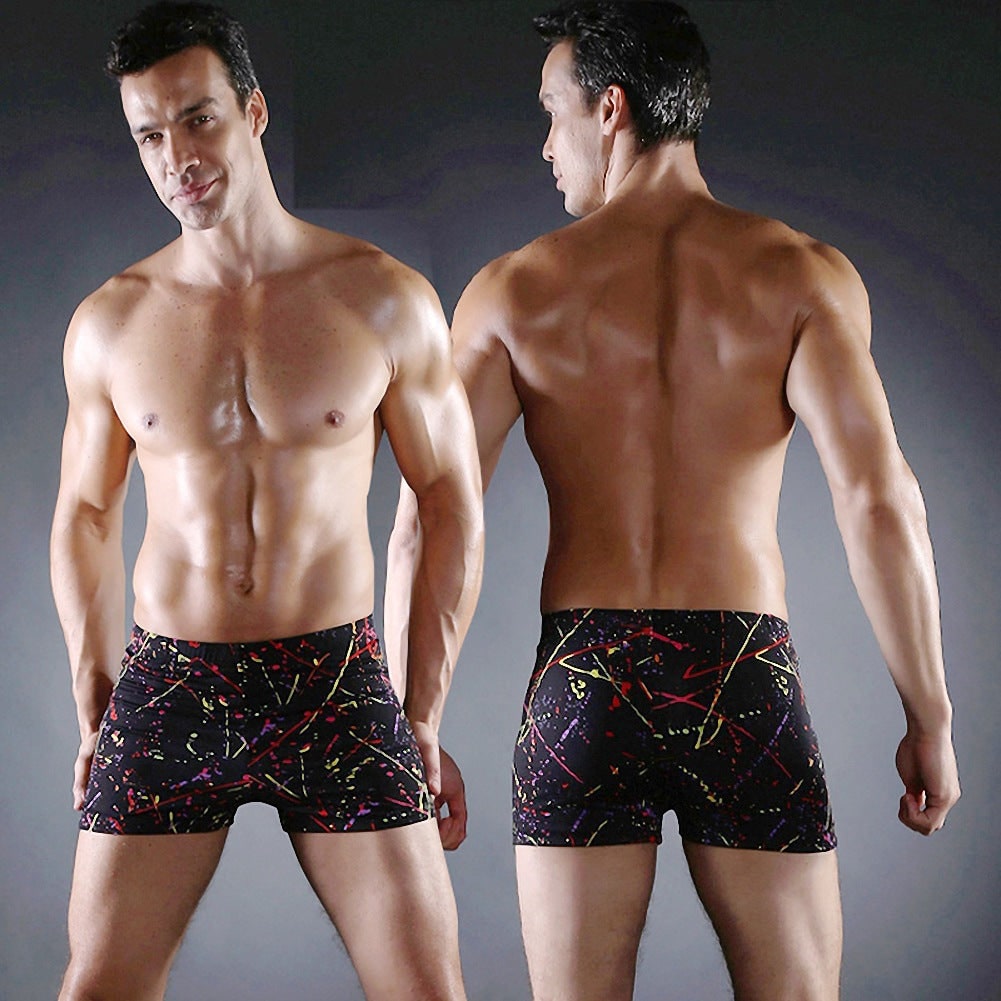 Men's Swim Trunks and Shorts with Graphic Print Square Leg Quick Dry - Image 1