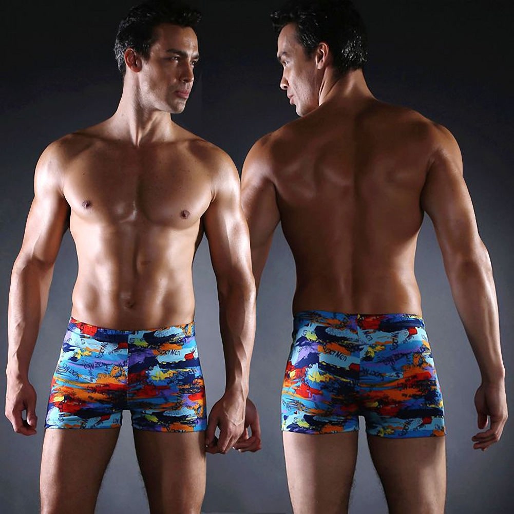Men's Swim Trunks and Shorts with Graphic Print Square Leg Quick Dry - Image 10