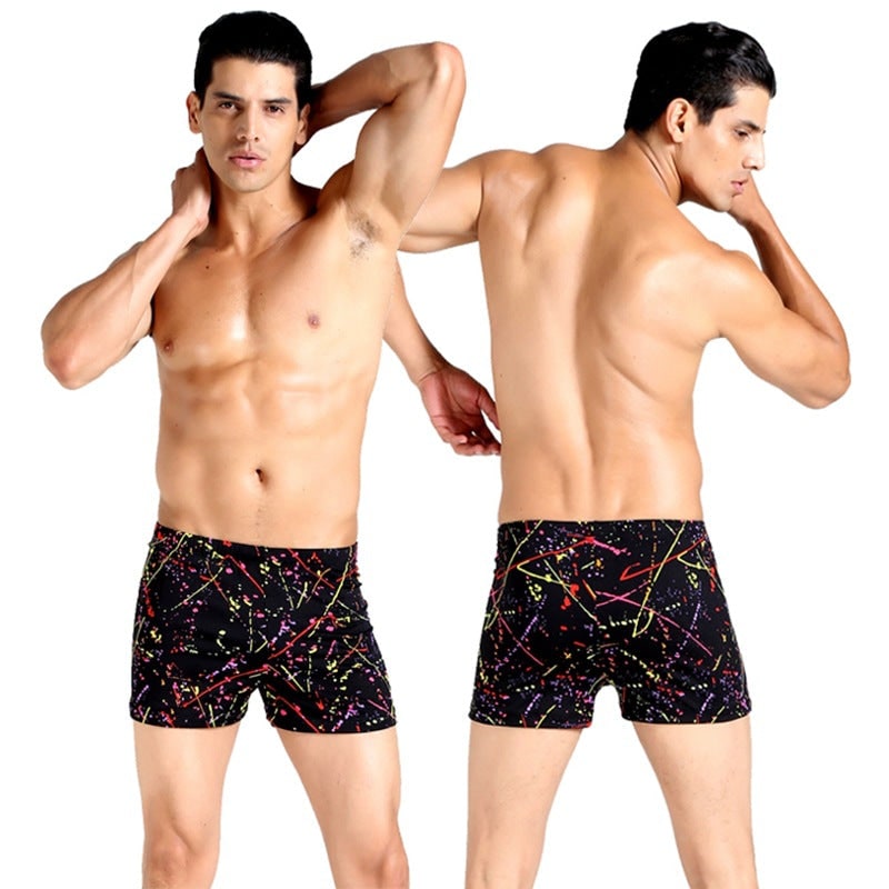 Men's Swim Trunks and Shorts with Graphic Print Square Leg Quick Dry - Image 5