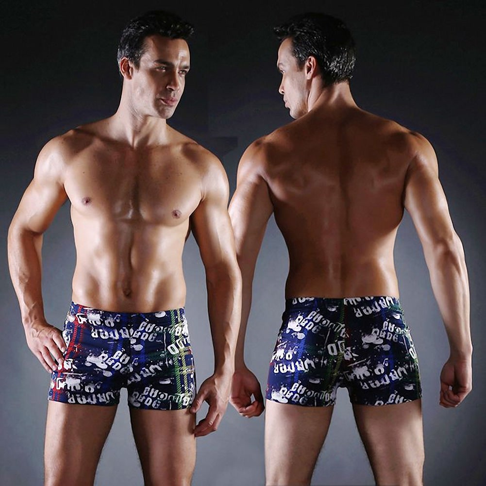 Men's Swim Trunks and Shorts with Graphic Print Square Leg Quick Dry - Image 7