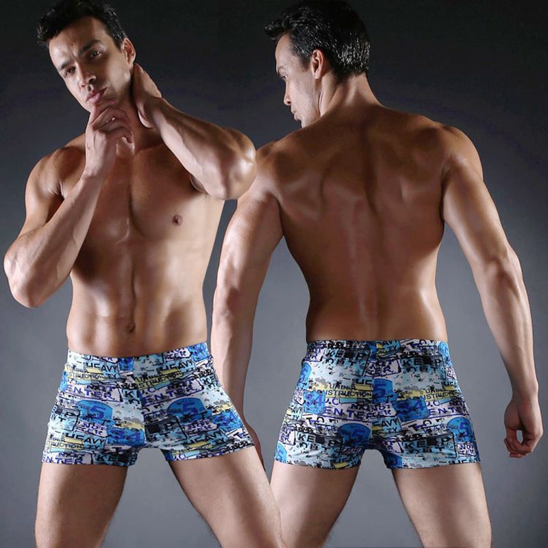 Men's Swim Trunks and Shorts with Graphic Print Square Leg Quick Dry - Image 8