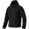 Men's Tactical Full Zip Hooded Fleece Jacket with Windproof Pockets - Image 1