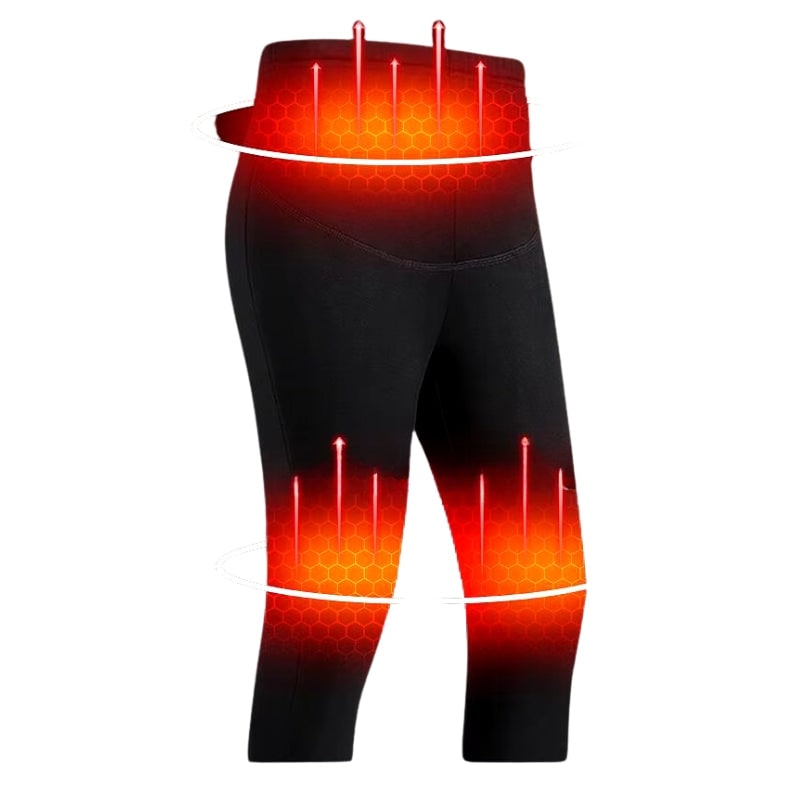 Mens Thermal Underwear Long Base Layer Pants Heated Rechargeable USB - Image 1