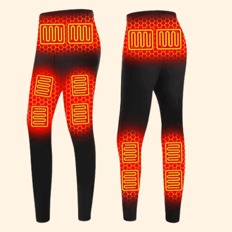 Mens Thermal Underwear Long Base Layer Pants Heated Rechargeable USB - Image 5