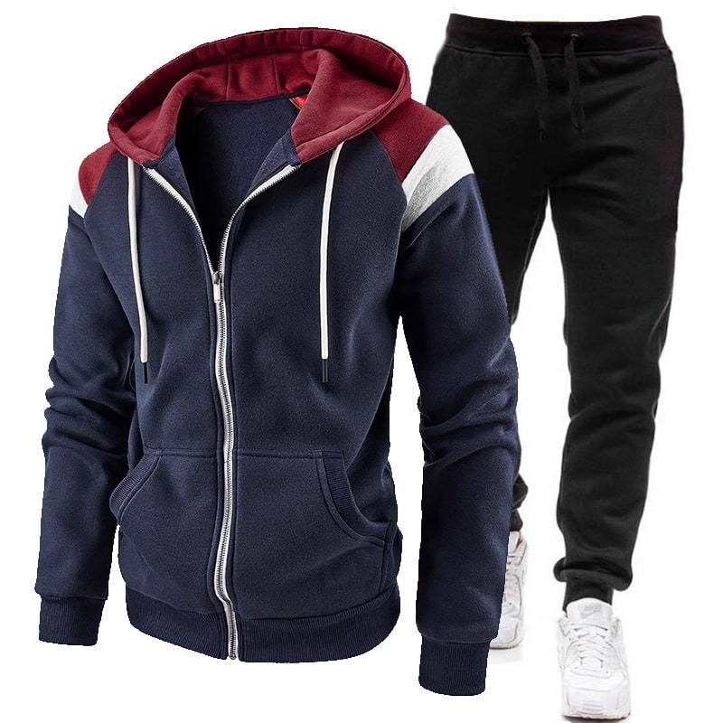 Men's Tracksuit Sweat Suit Jogging Set with Zip-Up Hoodie and Jogger Pants - Image 8