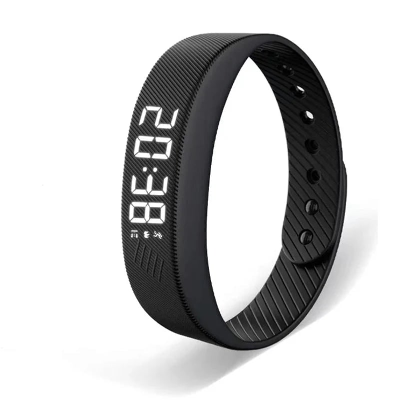Men's Vibrating Alarm Clock Wristband with Silent Digital Display and Adjustable Silicone Strap - Image 1