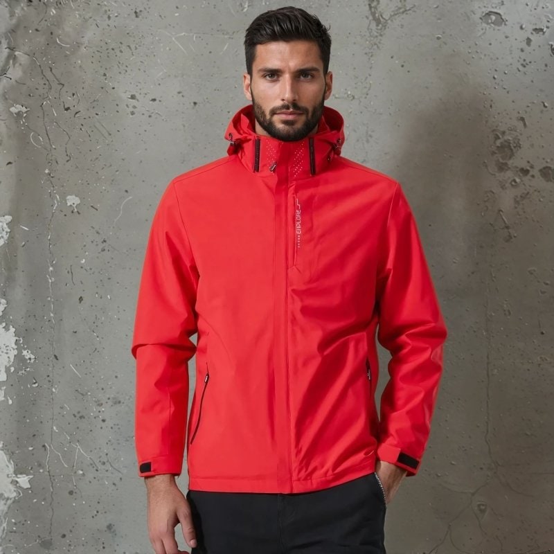 Men's Waterproof Rain Jacket and Coat with Hooded Zip Pockets - Image 4