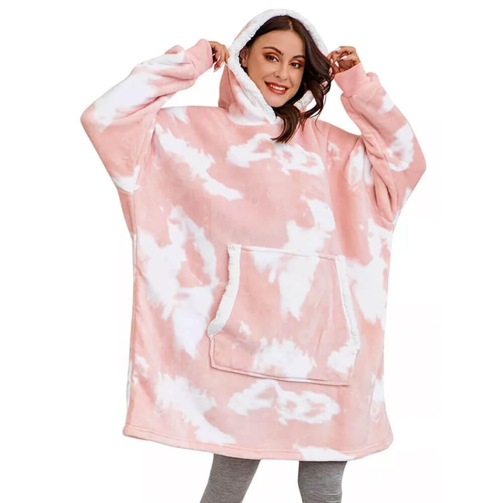 Men's Wearable Blanket Hoodie with Sherpa Lining and Oversized Fleece - Image 11