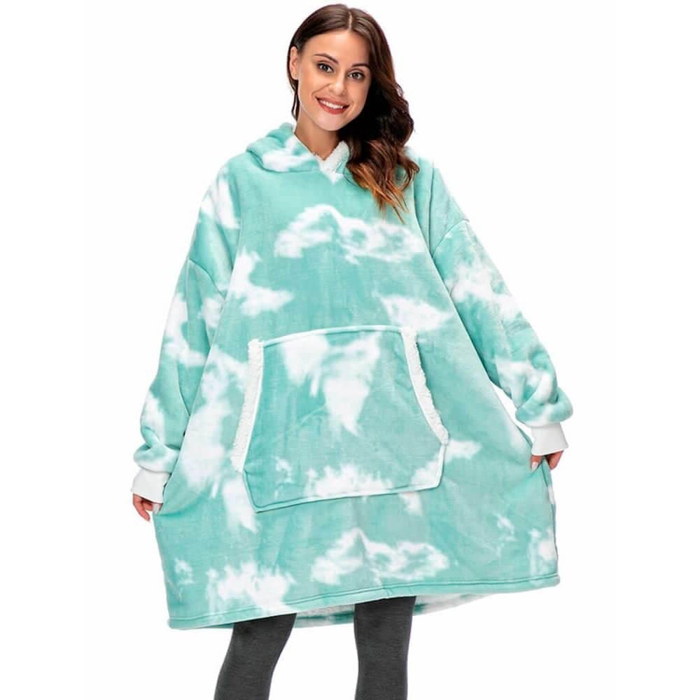 Men's Wearable Blanket Hoodie with Sherpa Lining and Oversized Fleece - Image 12