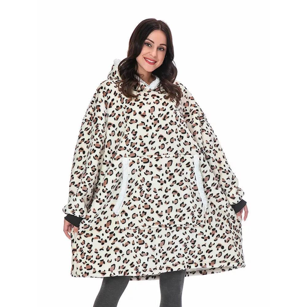 Men's Wearable Blanket Hoodie with Sherpa Lining and Oversized Fleece - Image 15