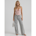 Men's Wide Leg Jeans with Bow Embroidery and Mid Rise - Image 1