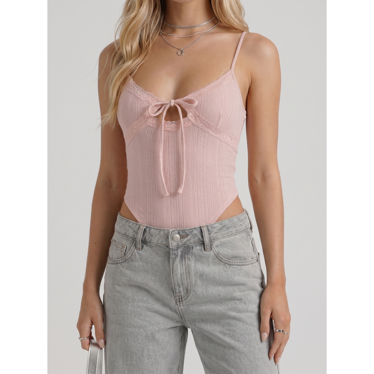 Men's Wide Leg Jeans with Bow Embroidery and Mid Rise - Image 6