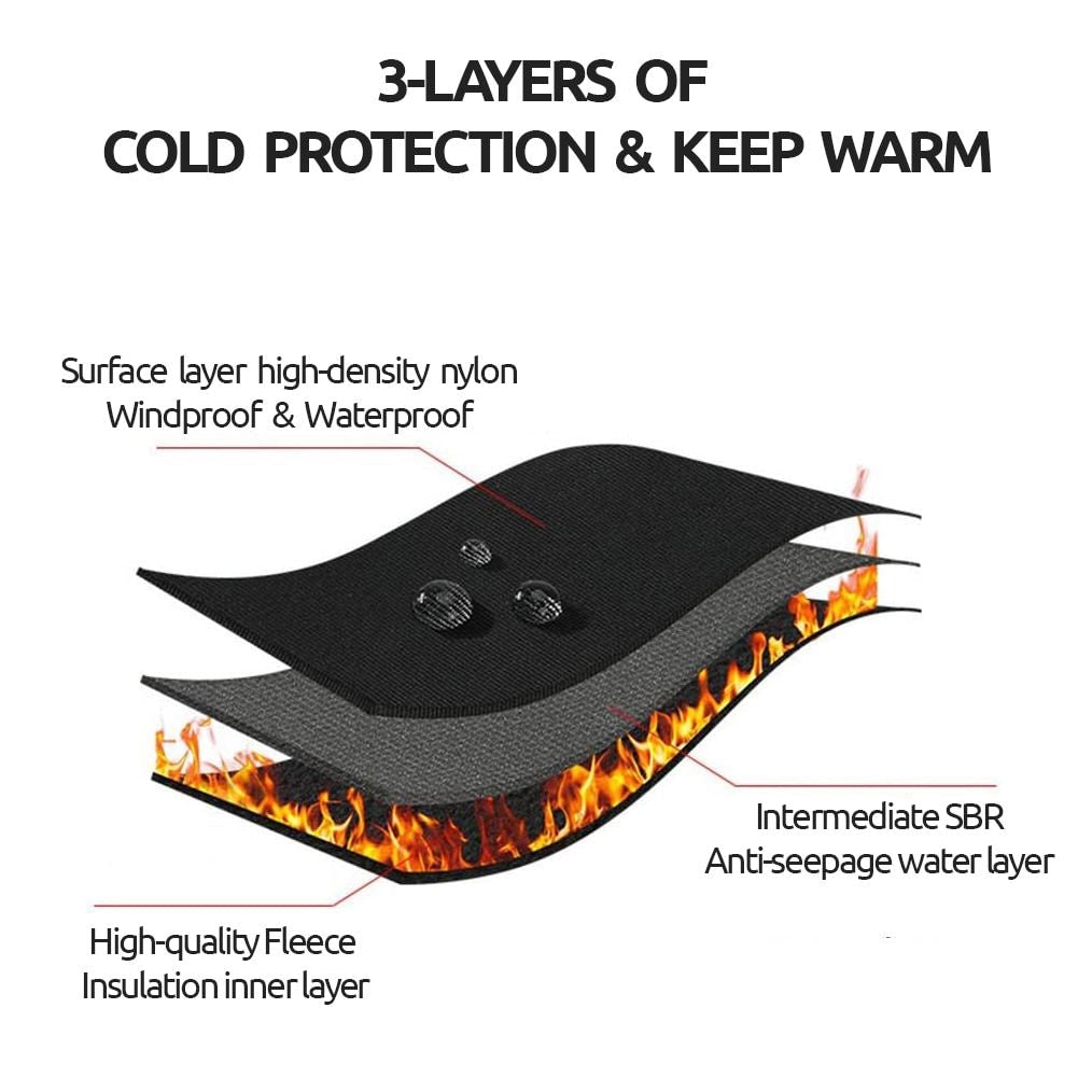 Men's Winter Cycling Gloves with Waterproof Fleece Lining and Touchscreen Grip - Image 3