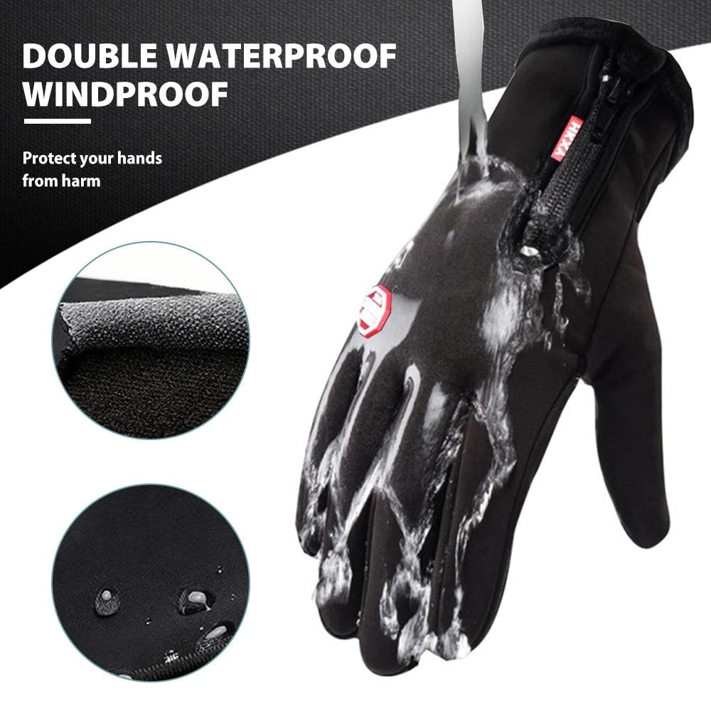 Men's Winter Cycling Gloves with Waterproof Fleece Lining and Touchscreen Grip - Image 4