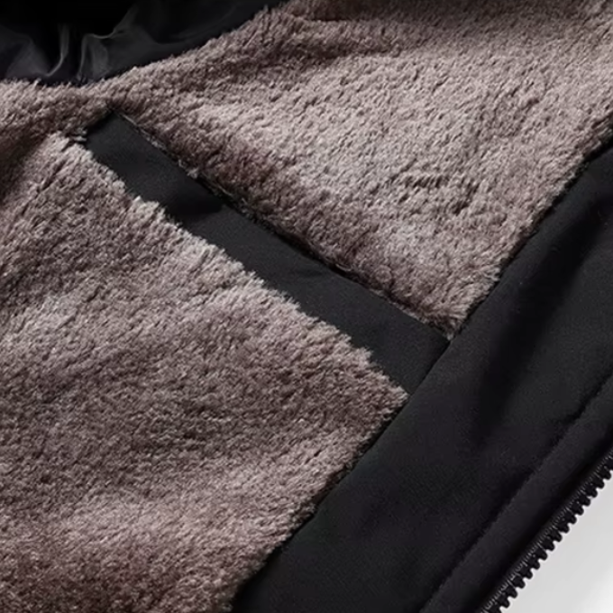 Men's Winter Jacket with Diamond Quilted Exterior and Fleece Lining - Image 6
