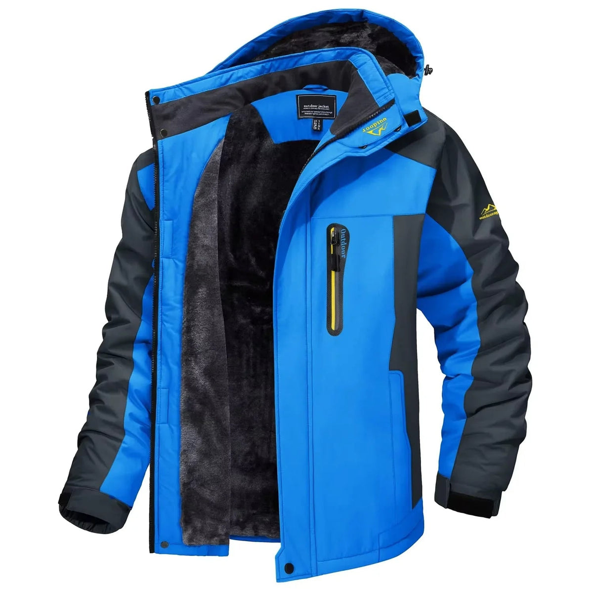 Men's Winter Jacket with Waterproof Shell and Fleece Lining Detachable Hood - Image 10