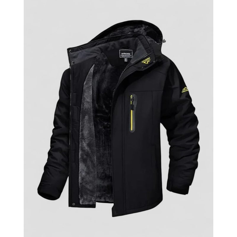 Men's Winter Jackets with Fleece Lining Water-Resistant Shell and Adjustable Hood - Image 1