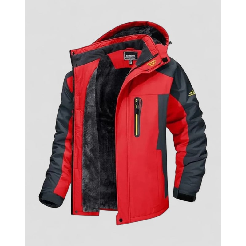 Men's Winter Jackets with Fleece Lining Water-Resistant Shell and Adjustable Hood - Image 2