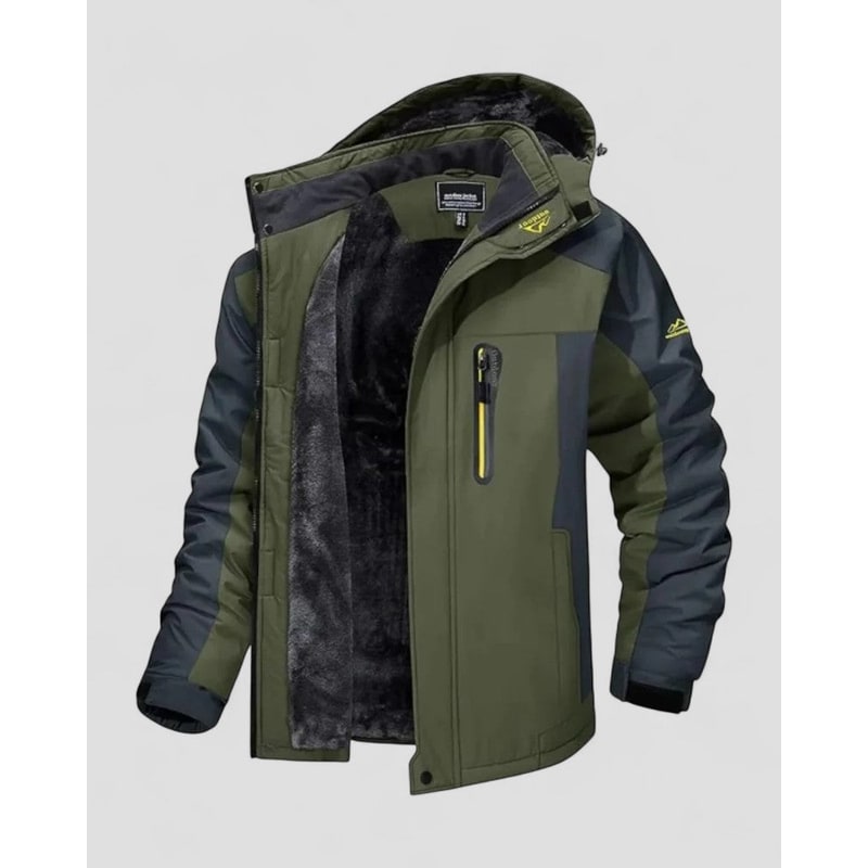 Men's Winter Jackets with Fleece Lining Water-Resistant Shell and Adjustable Hood - Image 4