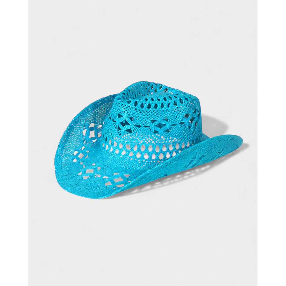 Men's Woven Straw Cowboy Hat with Open-Weave Cutout and Wide Brim - Image 7