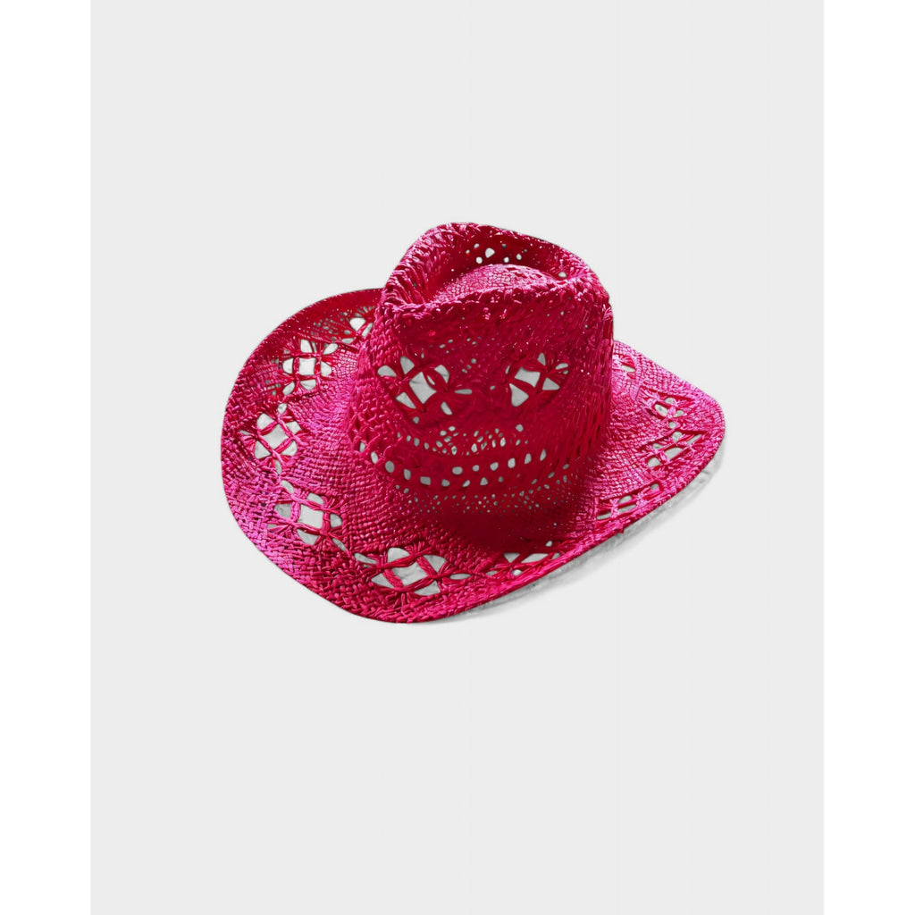 Men's Woven Straw Cowboy Hat with Open-Weave Cutout and Wide Brim - Image 8