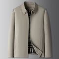 Men's Zip Up Windbreaker Jacket with Plaid Lining and Metal Zipper - Image 8