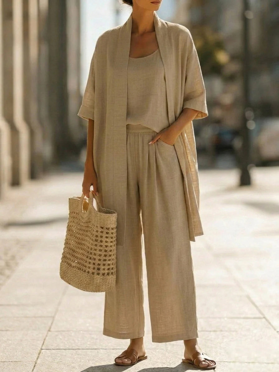 Mia | Completo Donna Tre Pezzi Lino