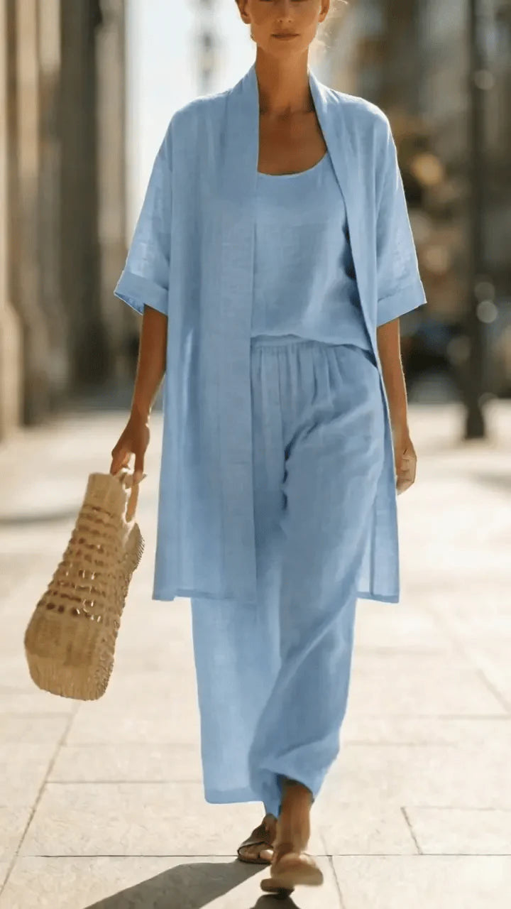 Mia | Completo Donna Tre Pezzi Lino