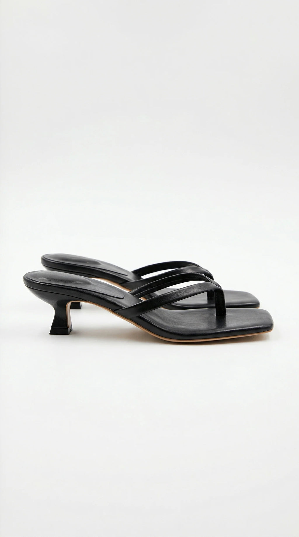 Mia | Sandali Donna Infradito Tacco Kitten Nero