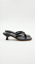Mia | Sandali Donna Infradito Tacco Kitten Nero