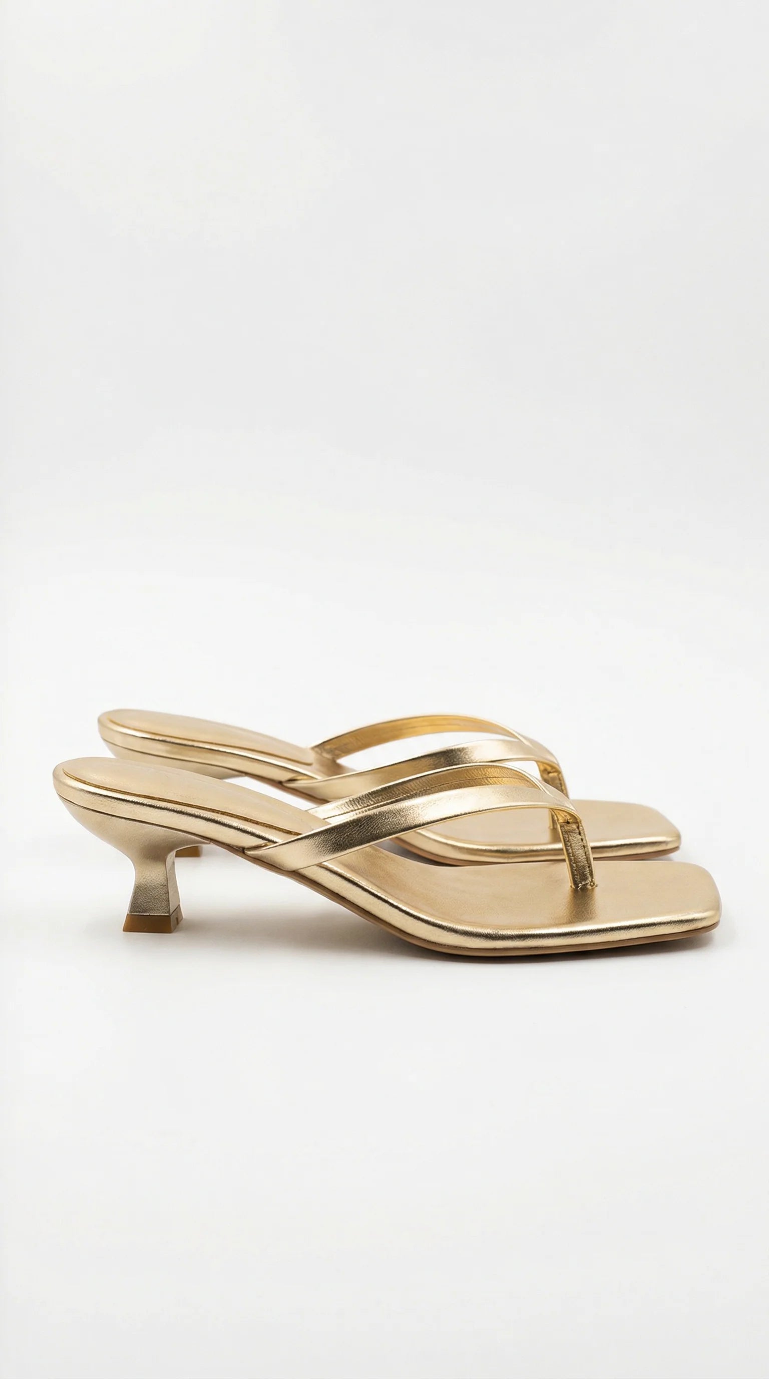 Mia | Sandali Donna Infradito Tacco Kitten Oro