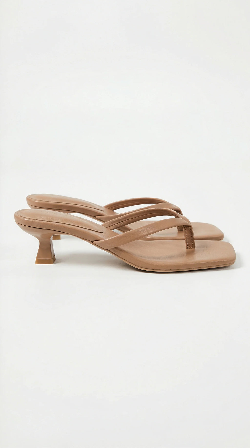 Mia | Sandali Donna Infradito Tacco Kitten Abbronzato