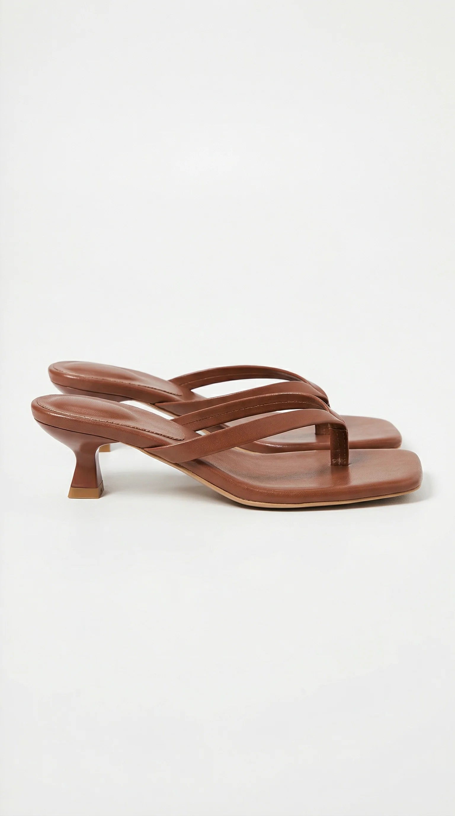 Mia | Sandali Donna Infradito Tacco Kitten Marrone
