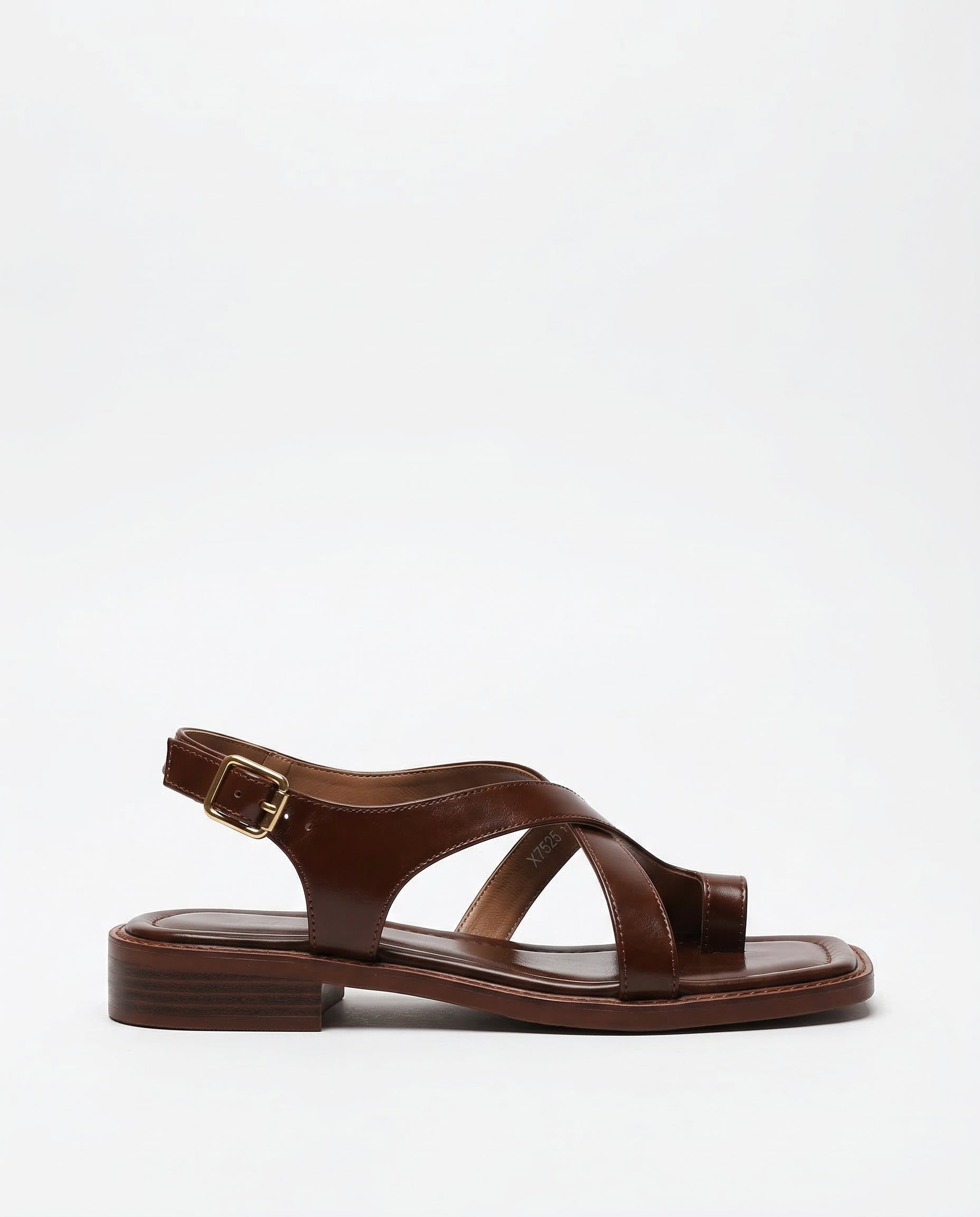 Mia | Sandali in Pelle Donna Incrociati Marrone
