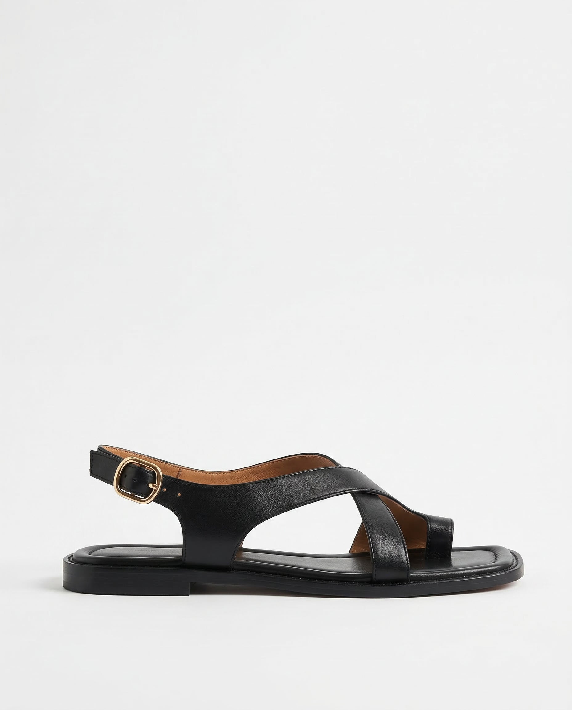 Mia | Sandali in Pelle Donna Incrociati Nero