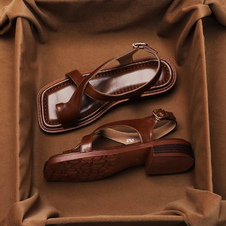 Mia | Sandali in Pelle Donna Incrociati
