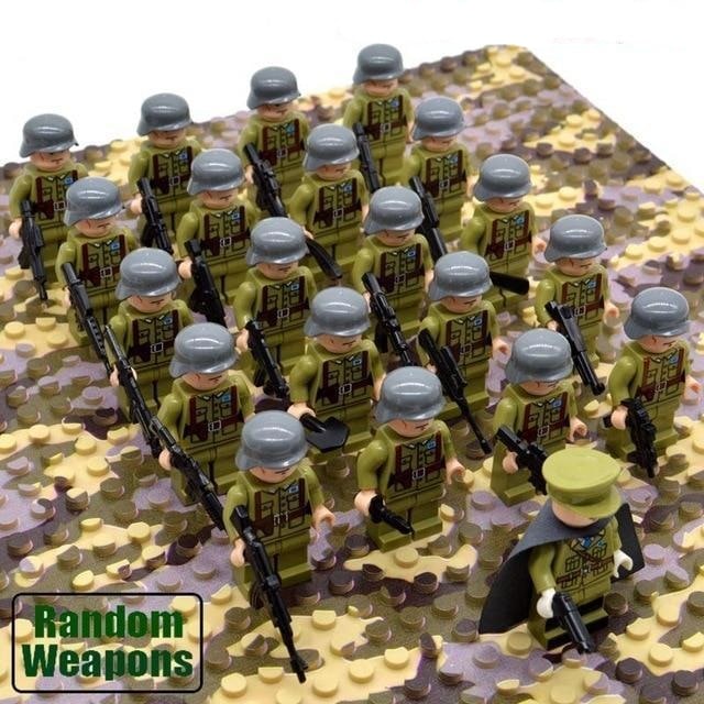 Military Toy Soldiers Building Block Set with Minifigures Helmets and Weapons for Kids' 21 Piece - Image 10
