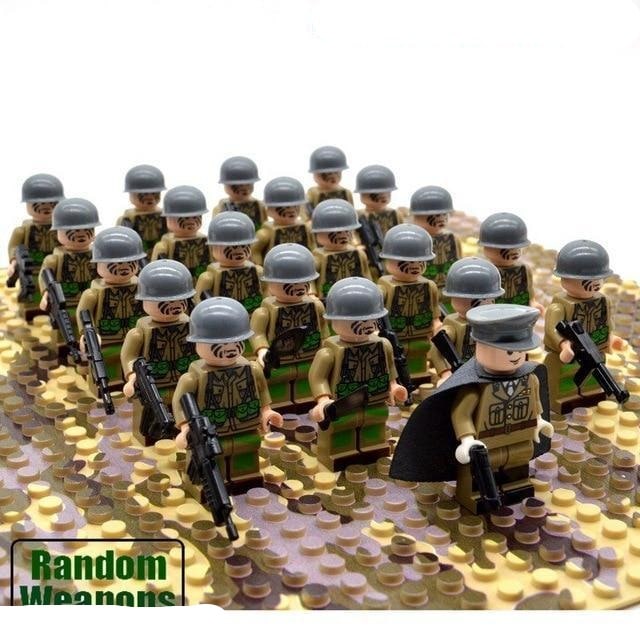 Military Toy Soldiers Building Block Set with Minifigures Helmets and Weapons for Kids' 21 Piece - Image 3