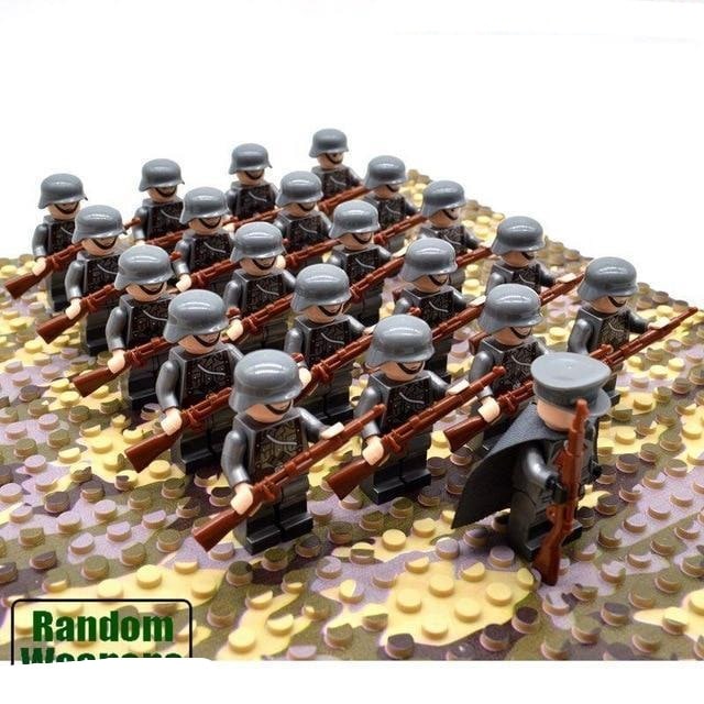 Military Toy Soldiers Building Block Set with Minifigures Helmets and Weapons for Kids' 21 Piece - Image 4