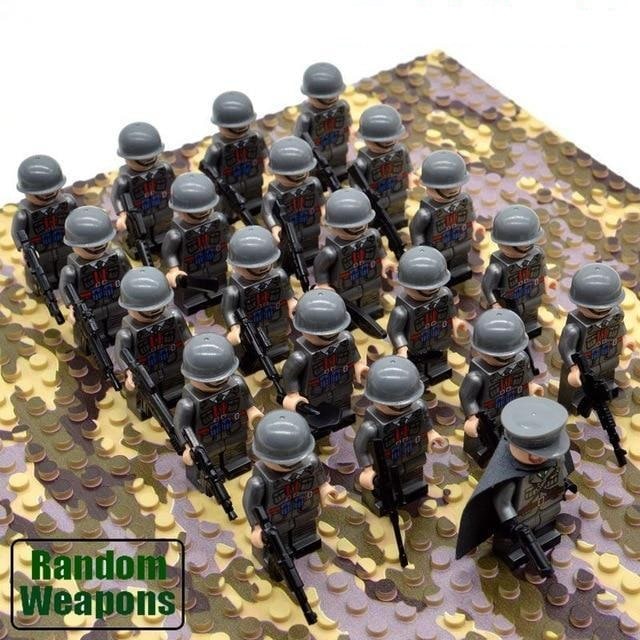 Military Toy Soldiers Building Block Set with Minifigures Helmets and Weapons for Kids' 21 Piece - Image 6