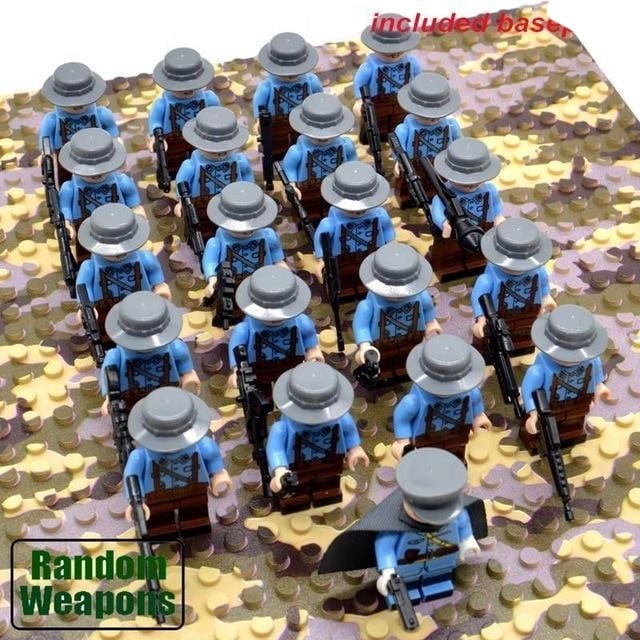 Military Toy Soldiers Building Block Set with Minifigures Helmets and Weapons for Kids' 21 Piece - Image 7