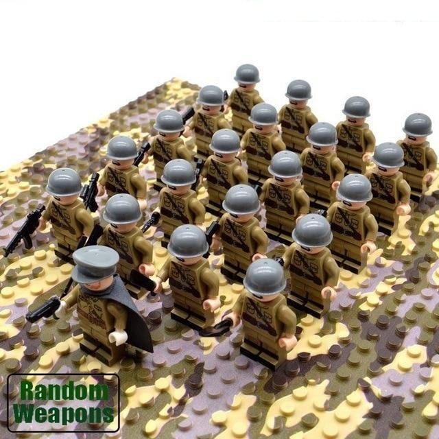 Military Toy Soldiers Building Block Set with Minifigures Helmets and Weapons for Kids' 21 Piece - Image 8
