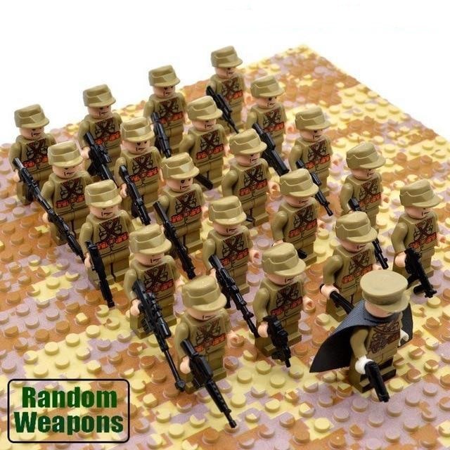 Military Toy Soldiers Building Block Set with Minifigures Helmets and Weapons for Kids' 21 Piece - Image 9