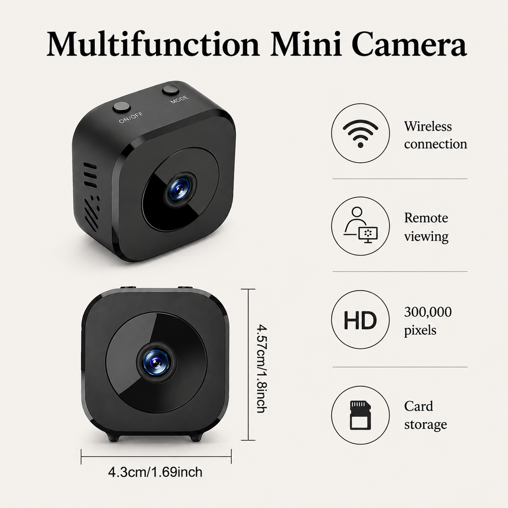 Mini Security Camera with WIFI Remote Monitoring and Magnetic Stand - Image 2