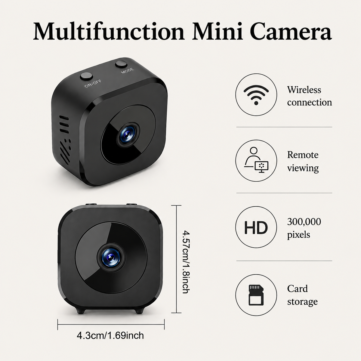 Mini Security Camera with WIFI Remote Monitoring and Magnetic Stand - Image 2